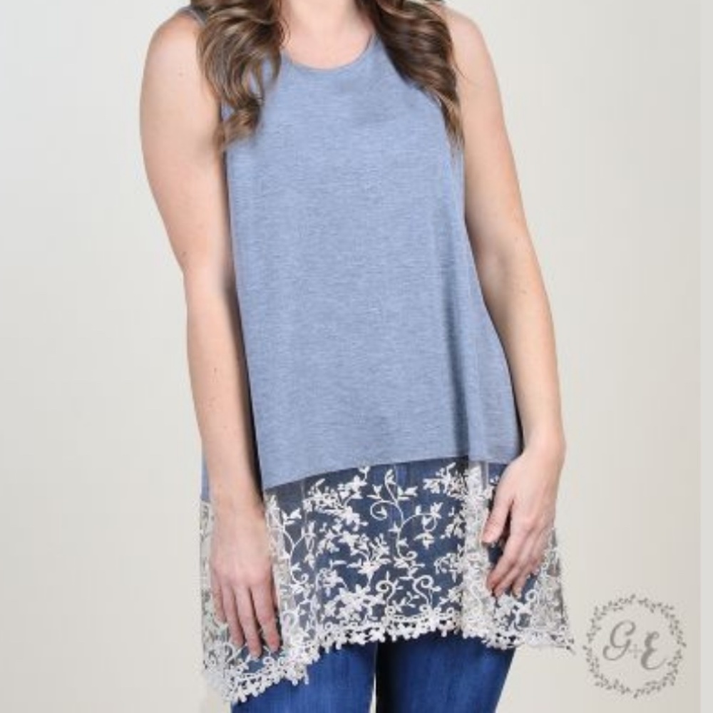 Lace Trim Tank Top